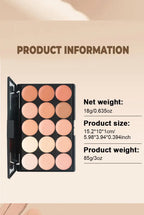 15-Color Professional Face Concealer and Contour Palette