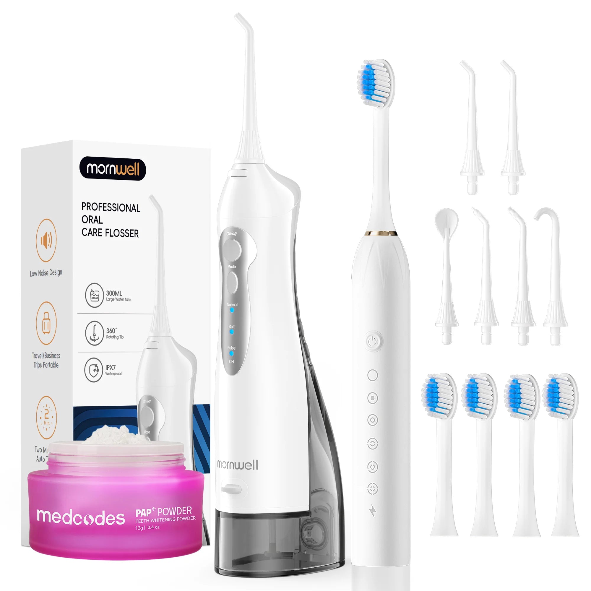 Portable Water Flosser and Electric Toothbrush Dental Hygiene Kit - 1