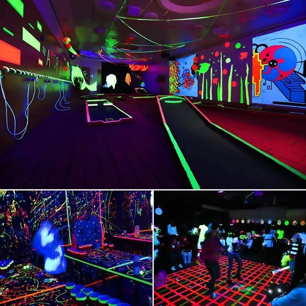 Neon Fluorescent UV Blacklight Reactive Party Tape