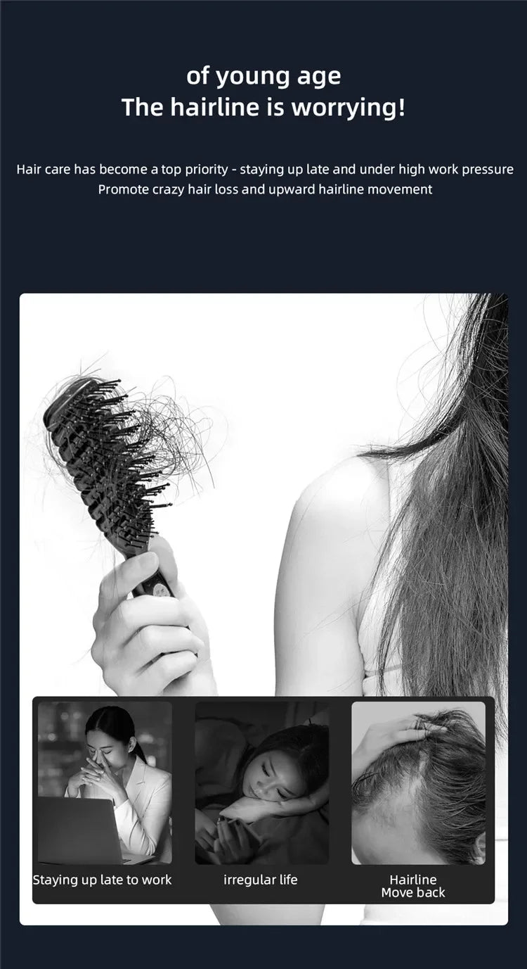 Electric EMS Scalp Massager and Hair Growth Comb - 7