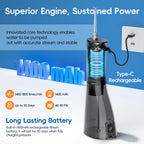 Portable Electric Oral Irrigator and Sonic Toothbrush Combo