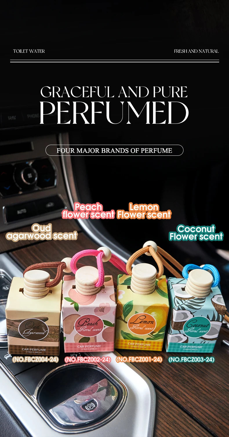 Hanging Fragrant Wooden Car Air Freshener - 10