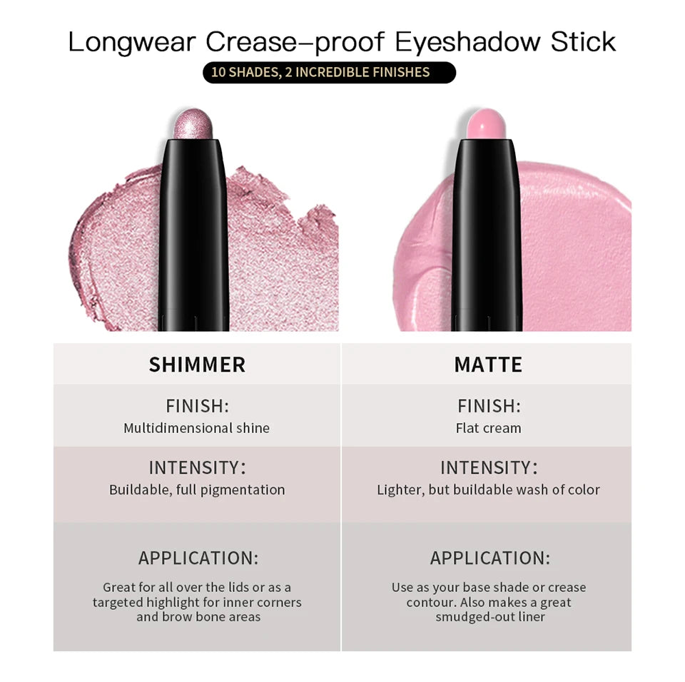 Long-Lasting Waterproof Eyeshadow Stick