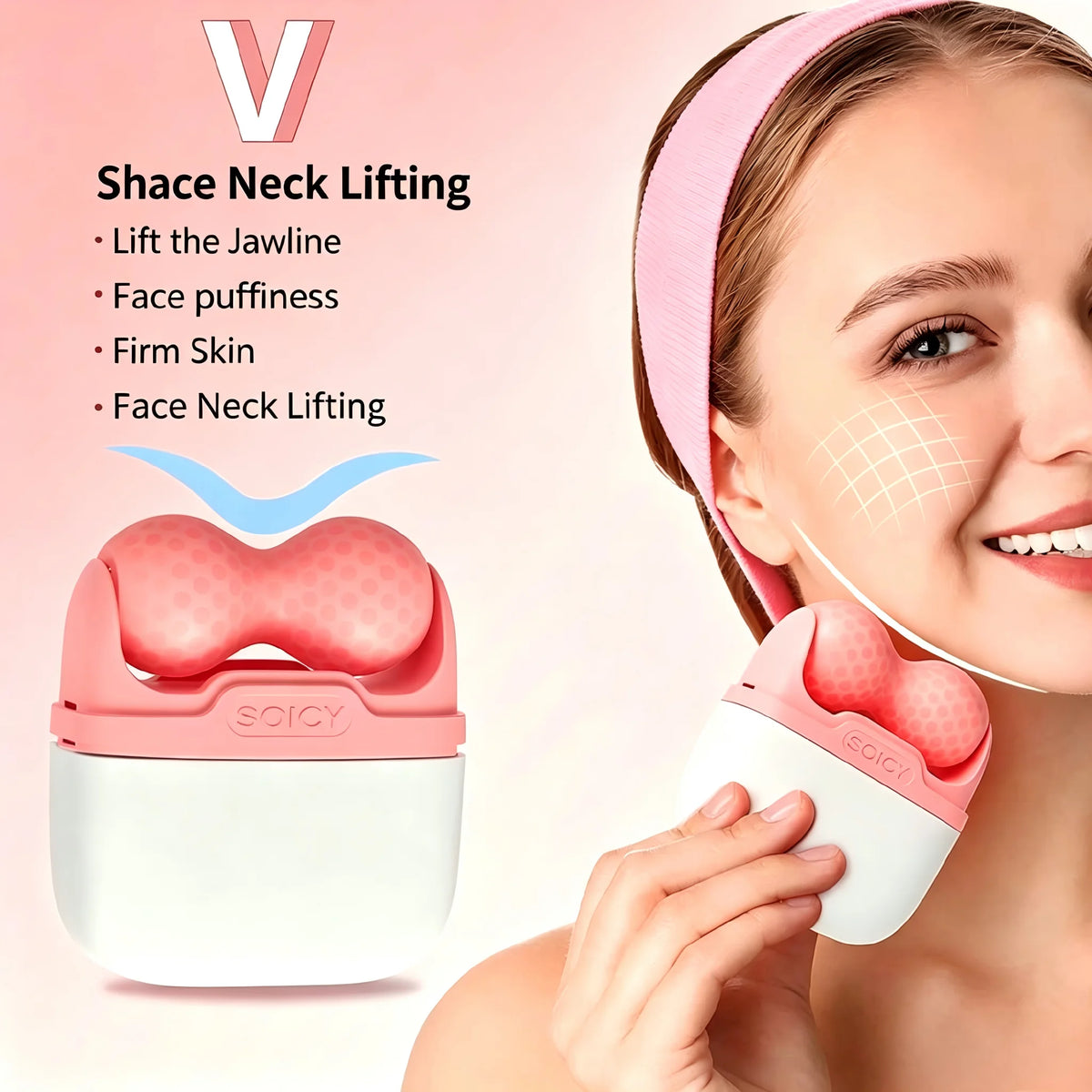 Dual-Action Facial Ice Roller for Puffiness and Skin Cooling