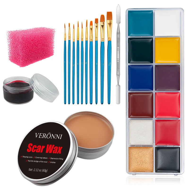 Professional Special Effects Makeup Kit for Halloween and Cosplay
