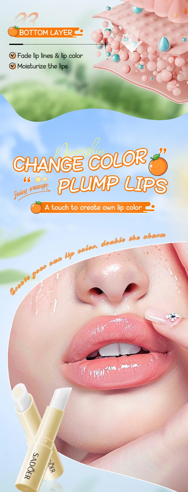Color-Changing Fruit Moisturizing Lip Balm - 29