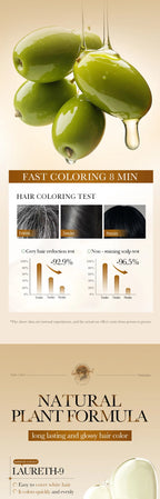 Instant Black Hair Dye Shampoo for Gray Hair Coverage