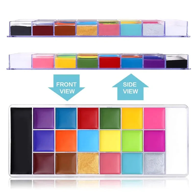 20-Color Professional Face and Body Paint Makeup Palette