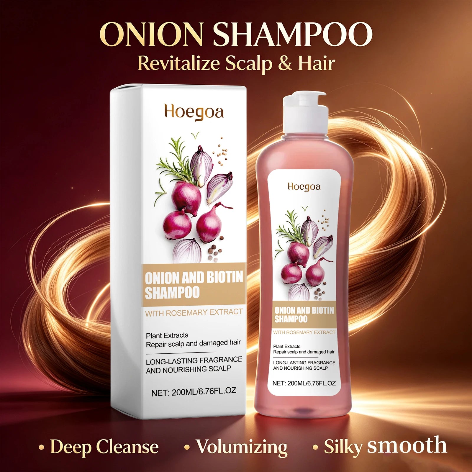 Onion and Biotin Hair Repair Shampoo for Thinning and Damaged Hair - 4