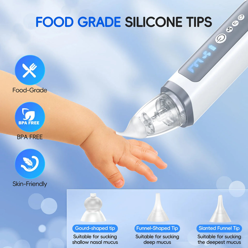 Electric Baby Nasal Aspirator with Music and 3 Suction Modes