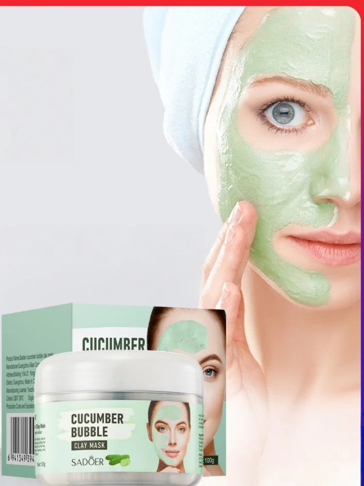 Refreshing Cucumber Bubble Clay Mask for Deep Pore Cleansing