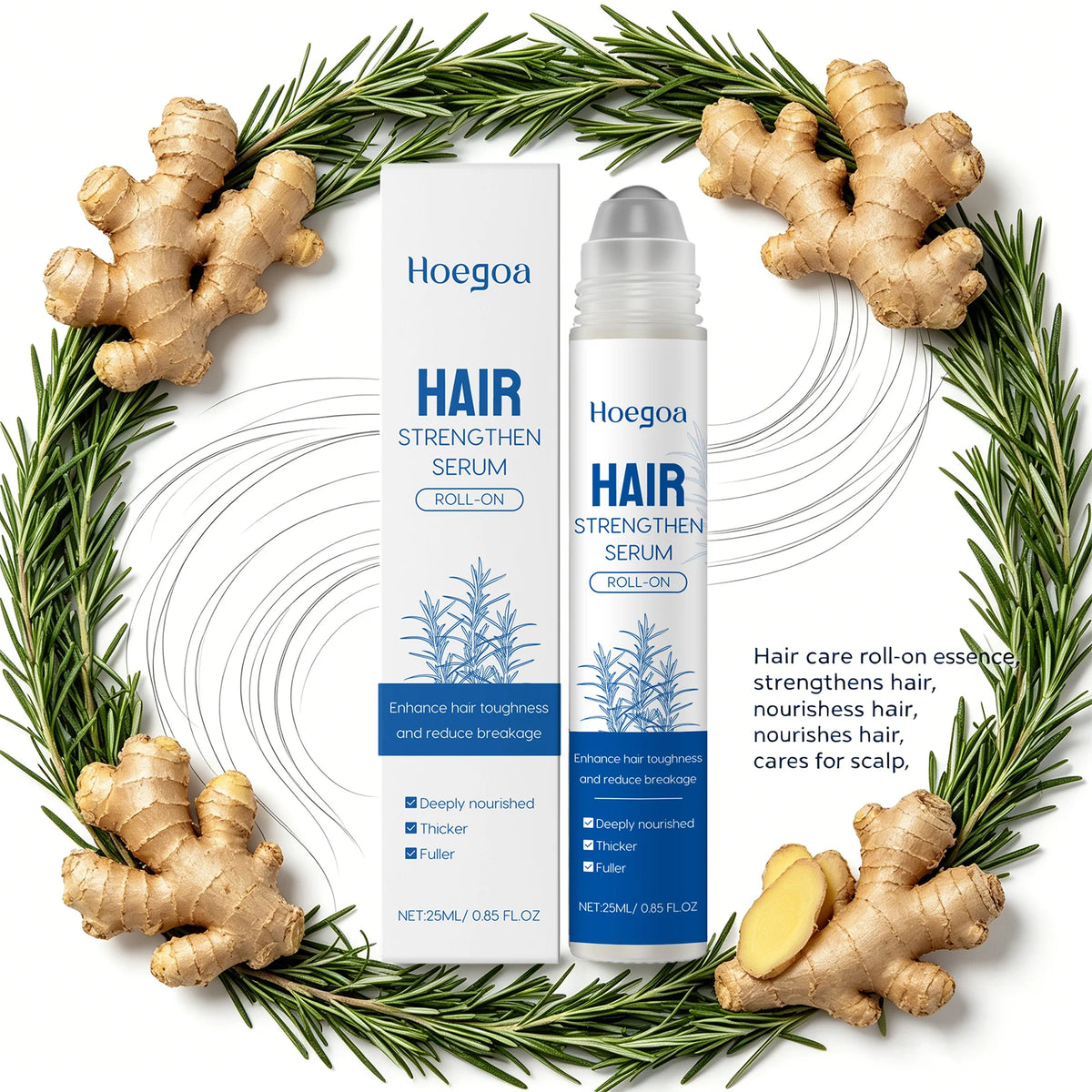 Rosemary Hair Growth Serum Roller for Thinning Hair
