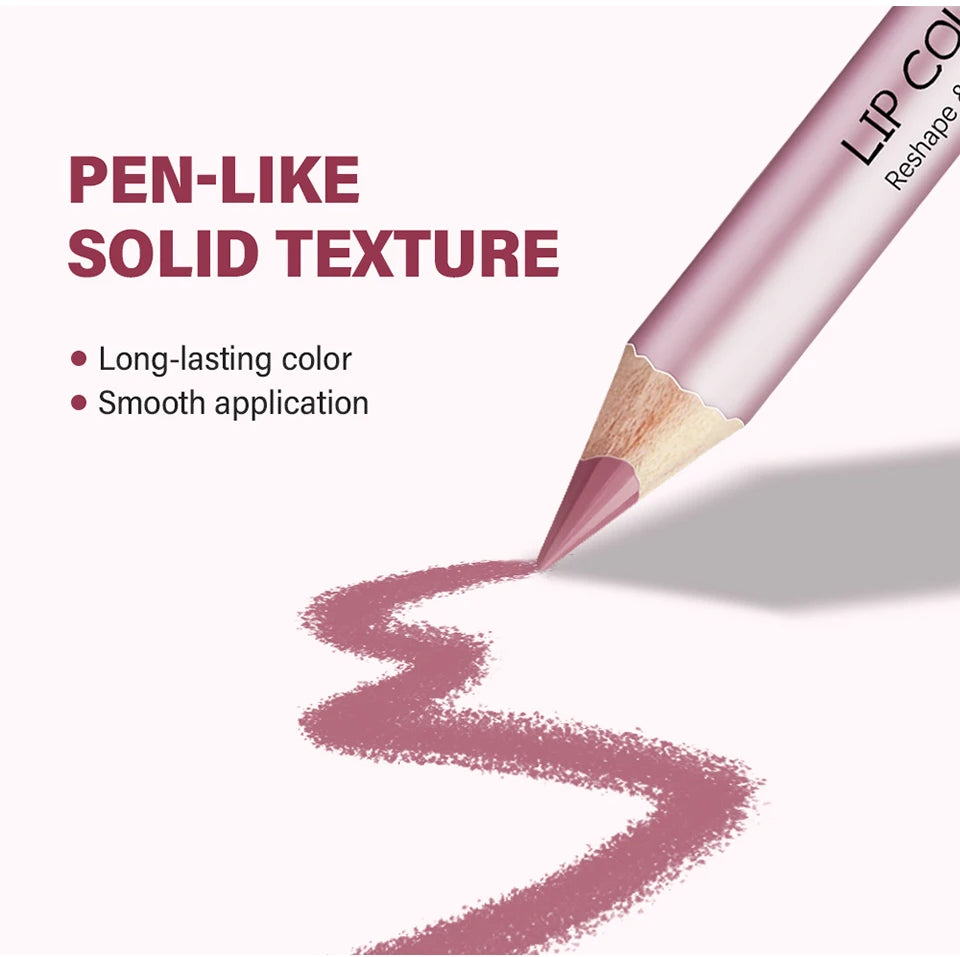 Waterproof Matte Lip Liner Pencil Set