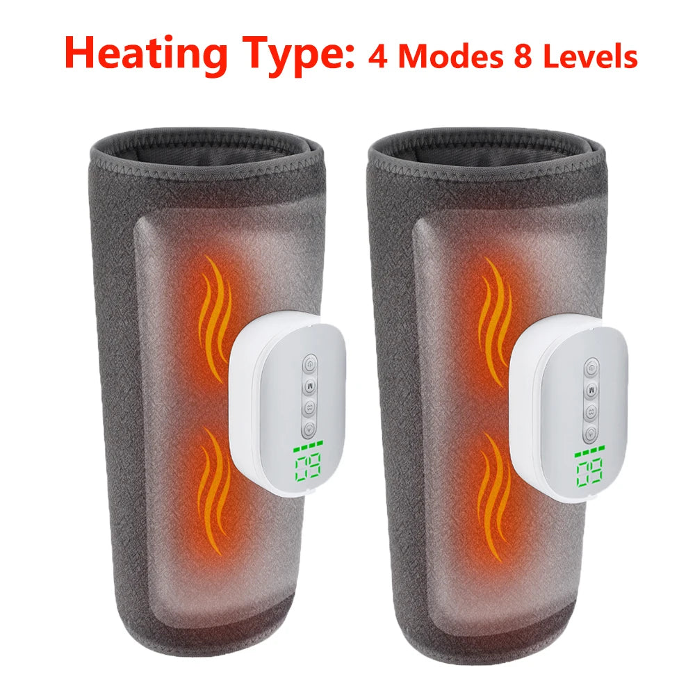 Wireless Heated Calf Compression Massager for Pain Relief