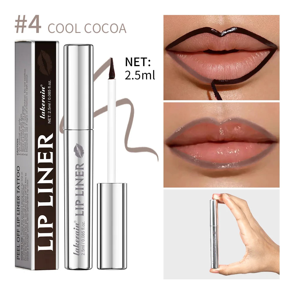 Waterproof Peel-Off Lip Liner for Long-Lasting Smudge-Proof Color