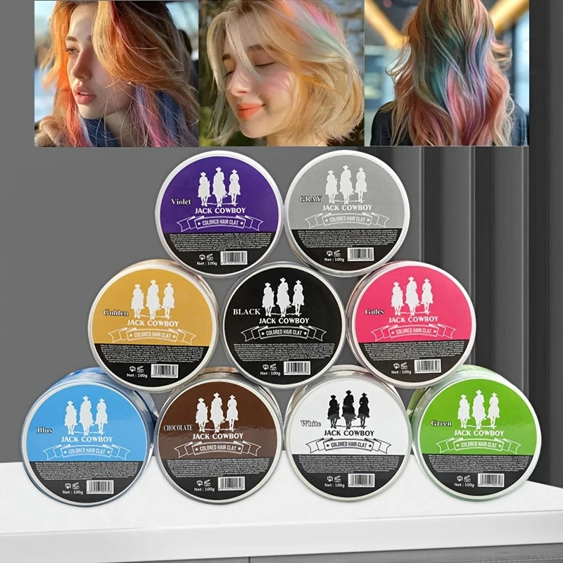 Temporary Washable Hair Color Styling Wax - 8