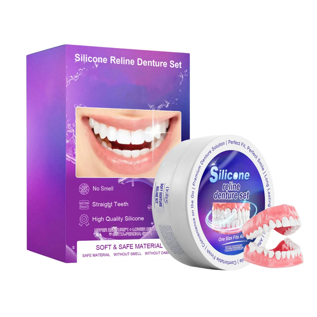 Temporary Silicone Denture Reliner and Smile Fitting Kit