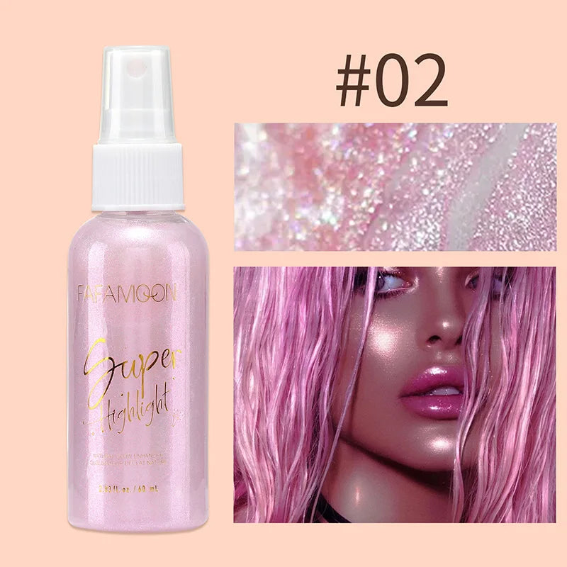 Shimmer Body and Face Glitter Highlighter Spray