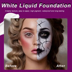 Full Coverage White Halloween Makeup Kit with Brush