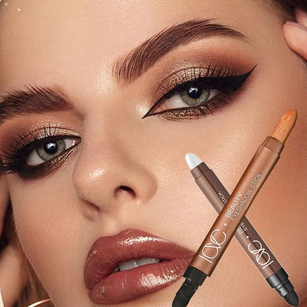 Waterproof Shimmer Eyeshadow Stick for Long-Lasting Eye Makeup