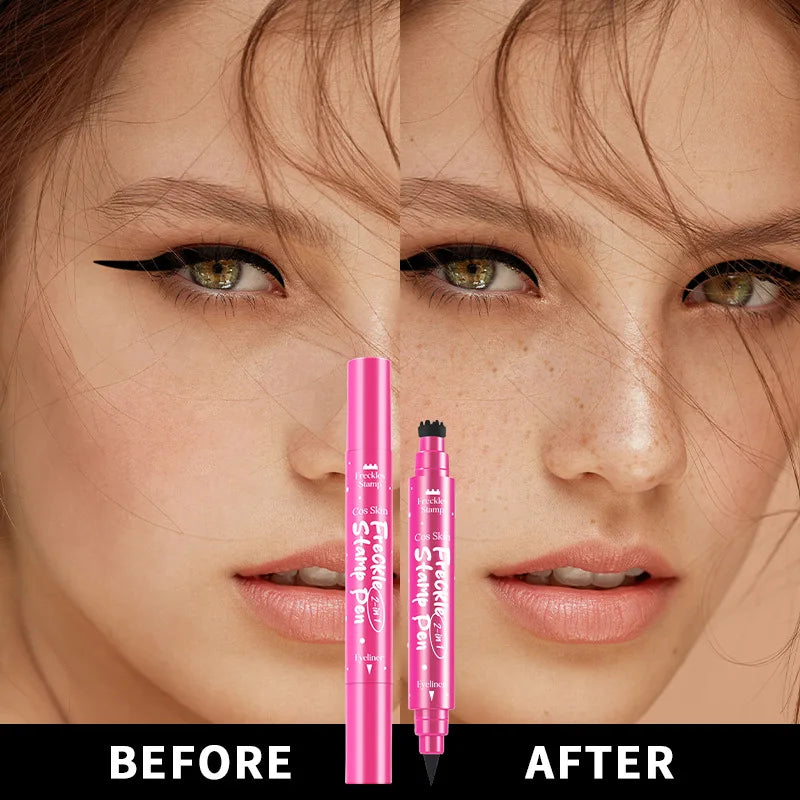 2-in-1 Natural Freckle Stamp Pen and Eyeliner