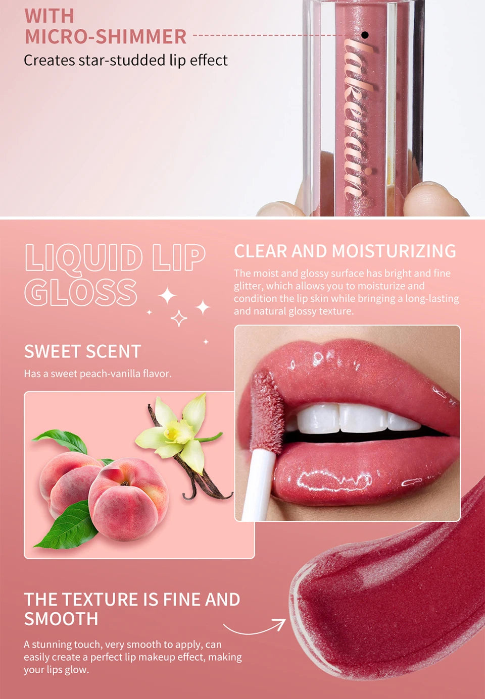 Hydrating Shimmer Lip Gloss for Plump and Moisturized Lips
