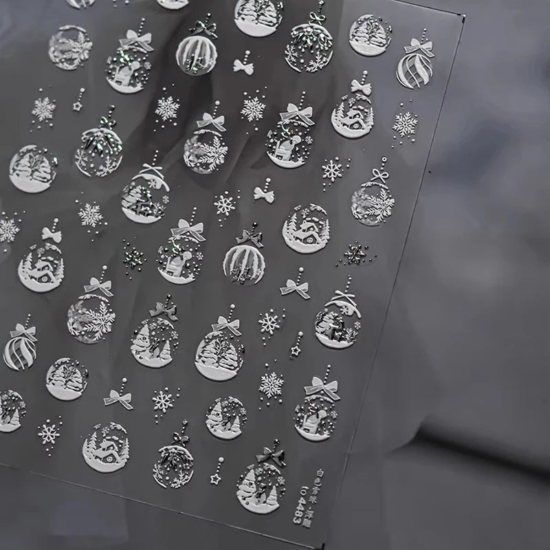 Festive Christmas Holiday Nail Art Decals