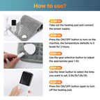 Electric Heating Pad for Back Pain and Muscle Relief