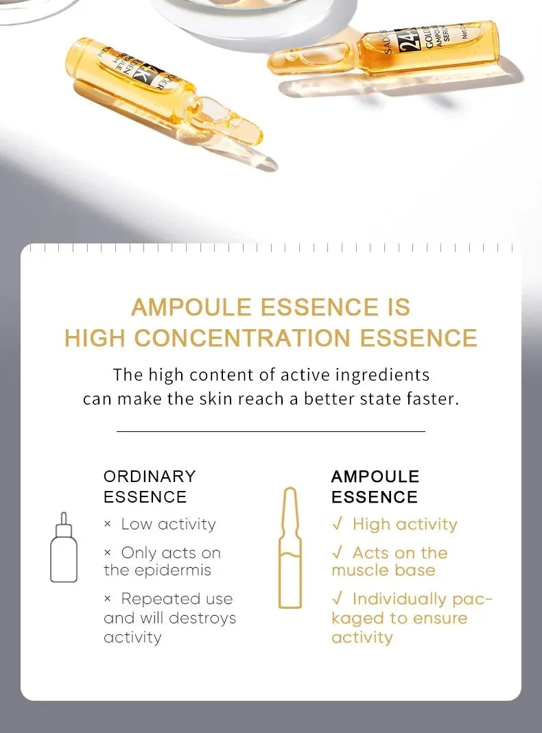 24K Gold Anti-Aging Ampoule Serum for Youthful Radiant Skin