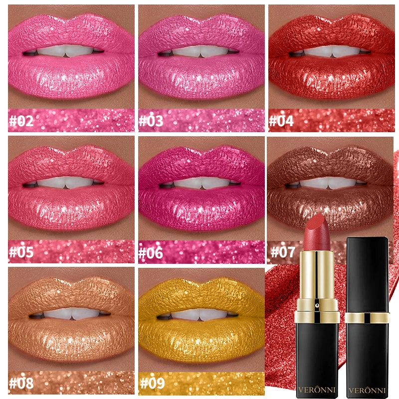 Shimmer Diamond Pearl Lip Gloss for Long-Lasting Shiny Lips