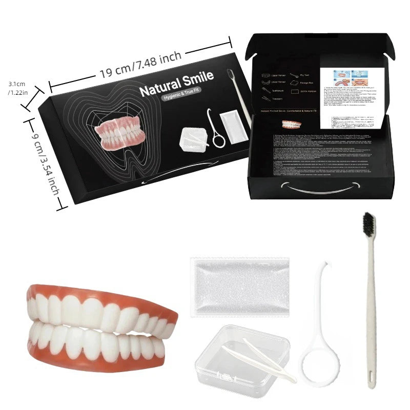 Comfort Fit Full Mouth Denture Set with Cleaning Kit
