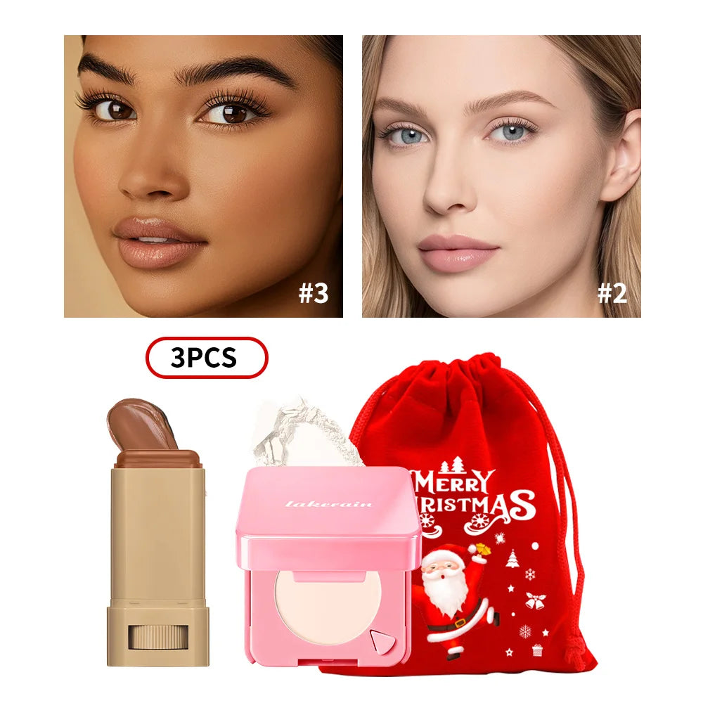 Matte Foundation and Setting Powder Makeup Set - 34