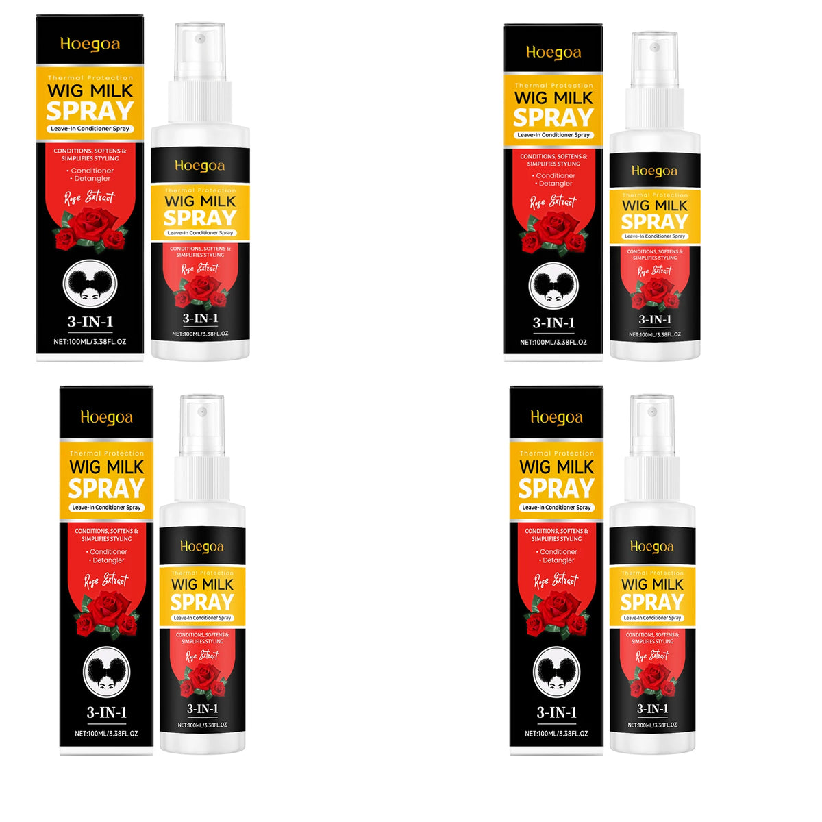 3-in-1 Rose Wig Conditioning and Detangling Spray