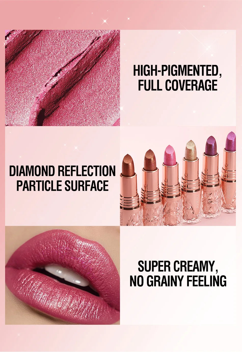 Pearlescent Glitter Waterproof Lipstick - 11