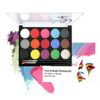 15-Color Professional Face and Body Paint Palette