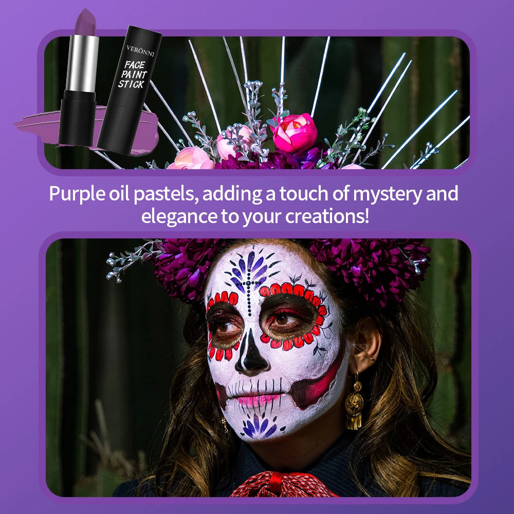 Waterproof Face and Body Paint Sticks for Cosplay and Parties - 15