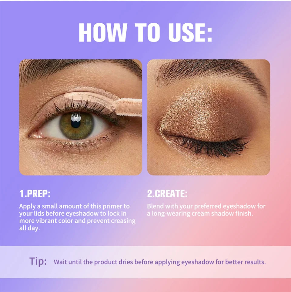 Long-Lasting Crease-Proof Eyeshadow Makeup Primer