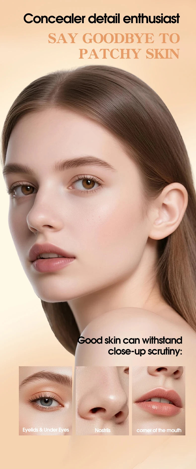 Double-Ended Face Concealer with Built-in Blending Brush