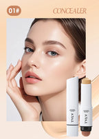 Double-Ended Face Concealer with Built-in Blending Brush