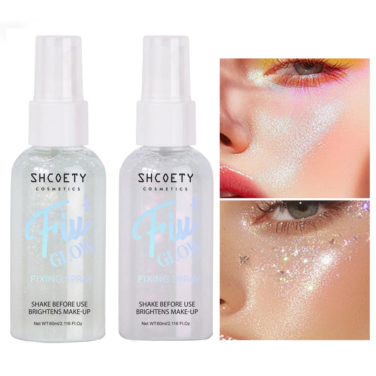 Shimmering Makeup Setting and Body Highlighter Spray