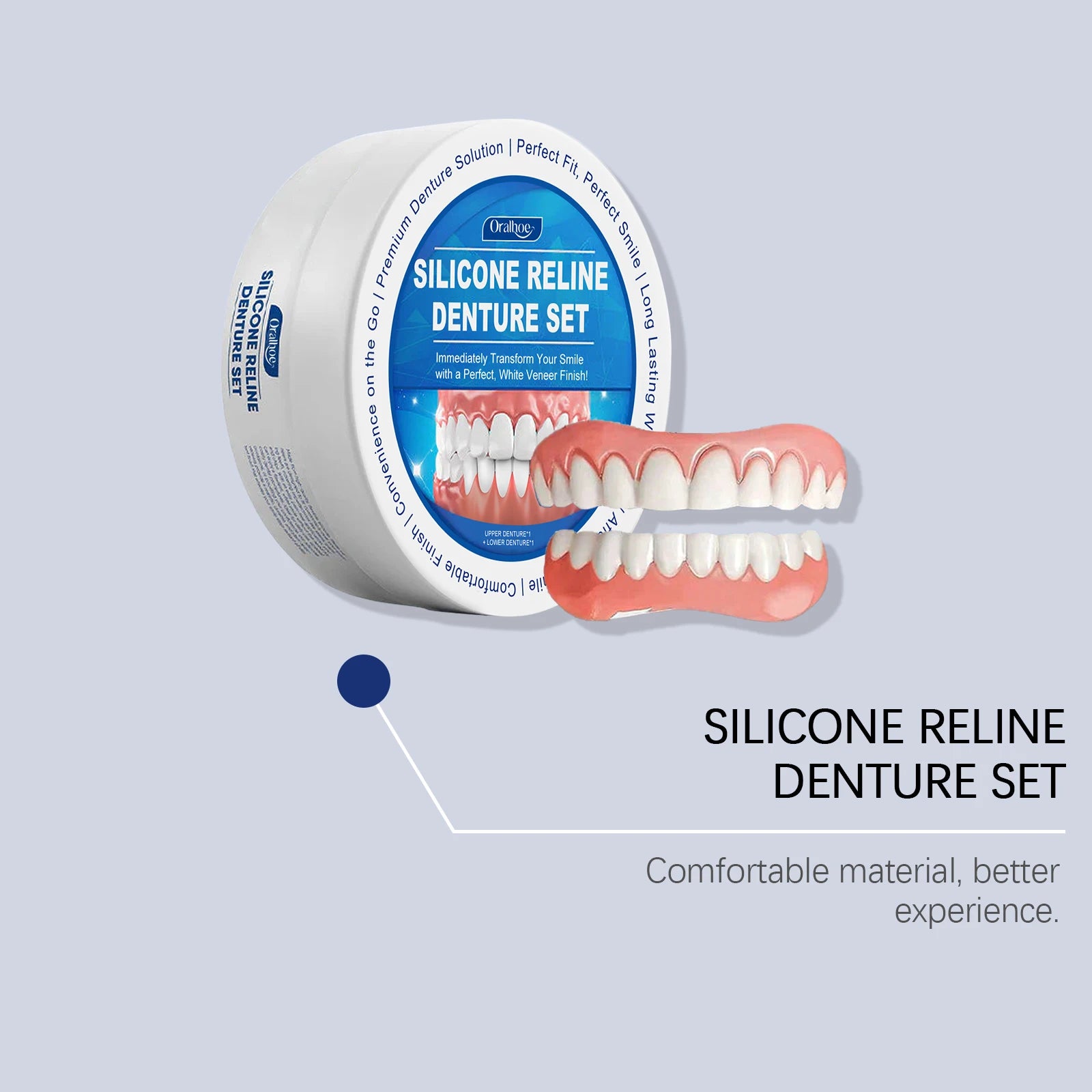 Temporary Silicone Denture Repair and Smile Veneer Kit - 18