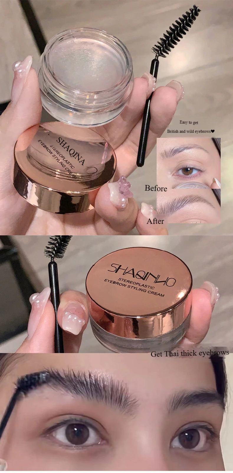 Waterproof 3D Eyebrow Styling Sculpting Gel