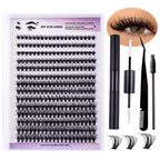 DIY Cluster Eyelash Extension Kit for Natural Wispy Look