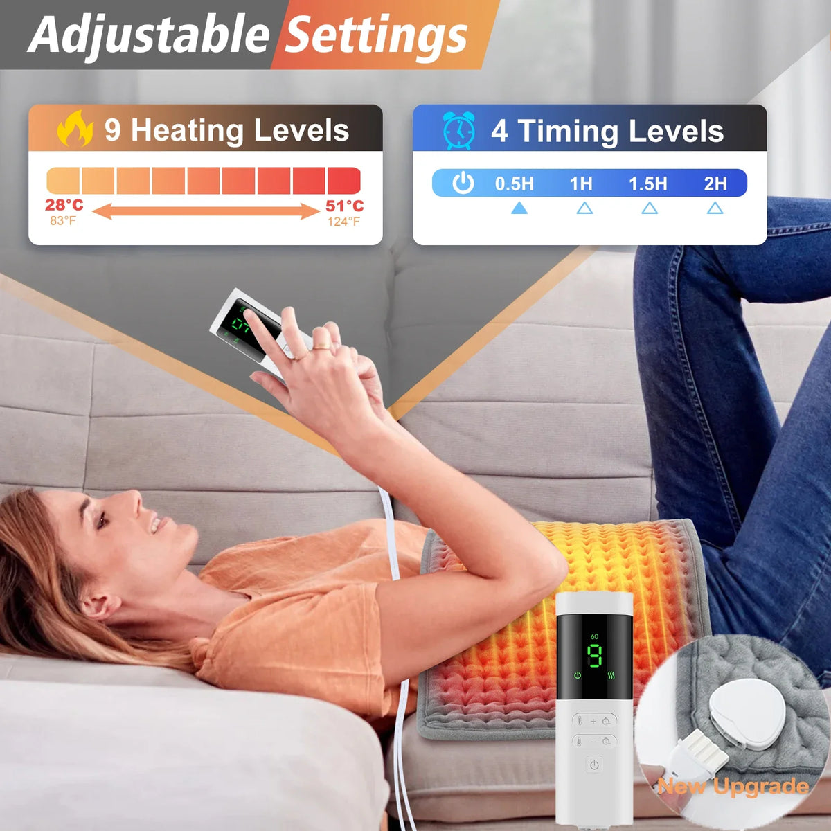 Electric Heating Pad for Pain Relief and Muscle Relaxation