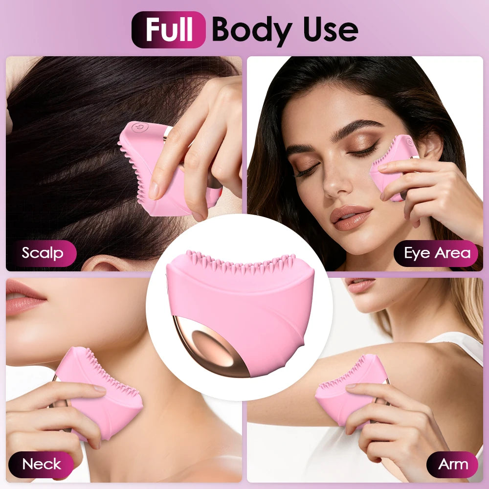 Electric Vibrating Body Contouring and Exfoliation Massage Brush
