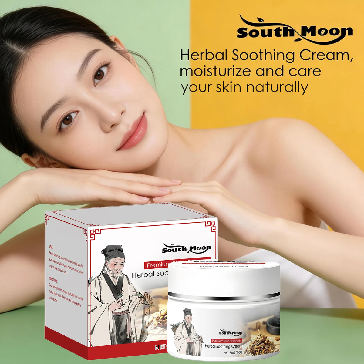 Herbal Soothing Relief Cream for Dry and Itchy Skin