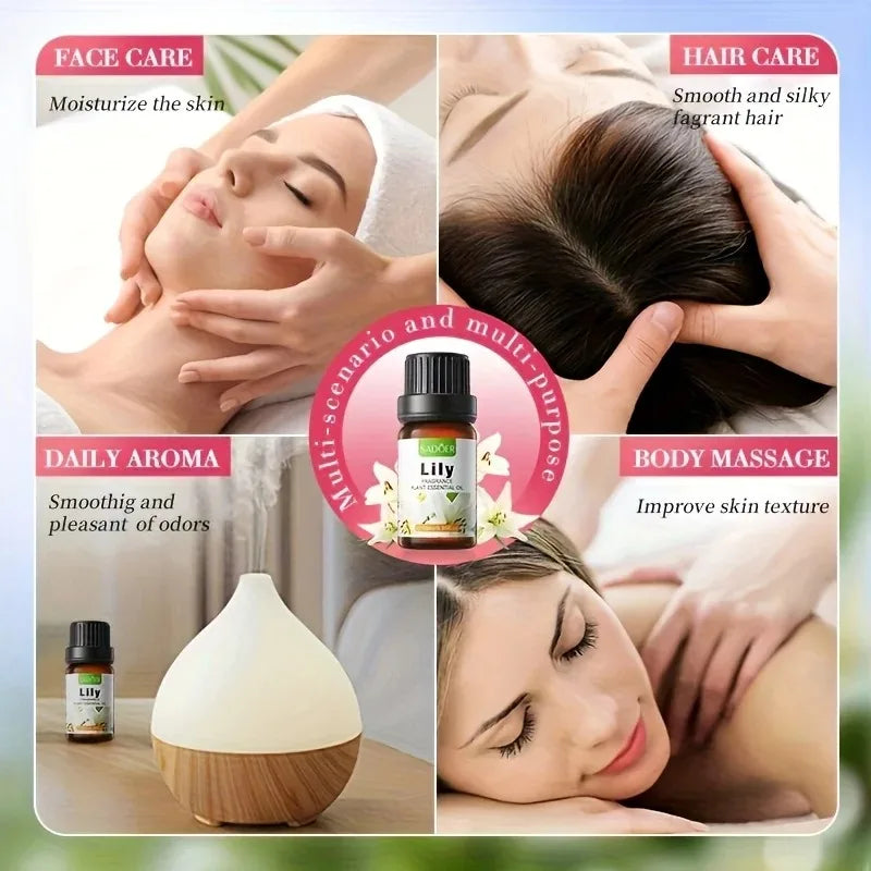 6-Piece Aromatic Essential Oil Set for Relaxation and Body Care