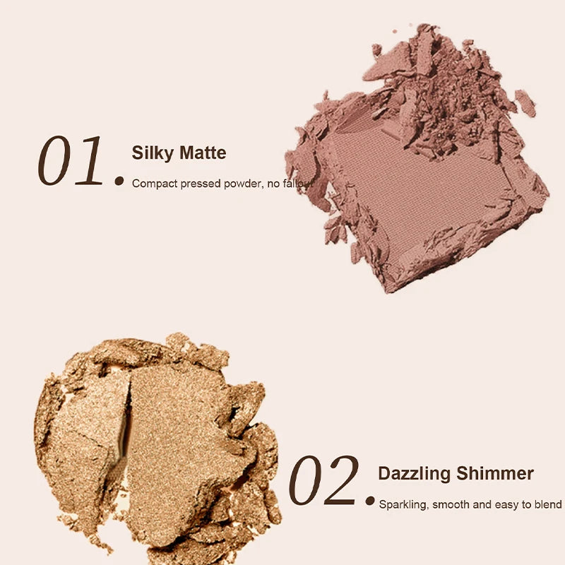4-Color Shimmer and Matte Eyeshadow Palette
