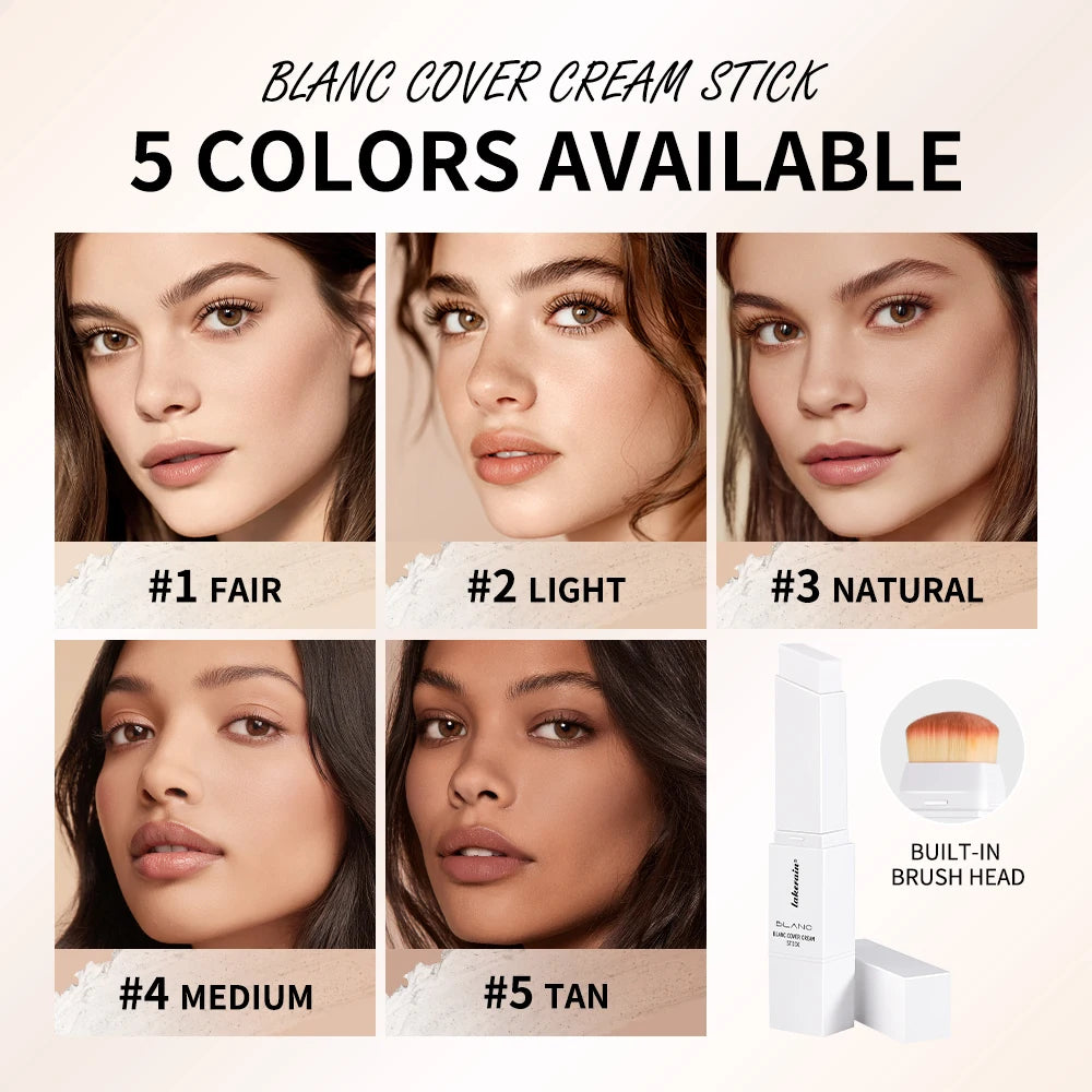 Color-Changing Foundation Stick with Built-in Blending Brush - 2