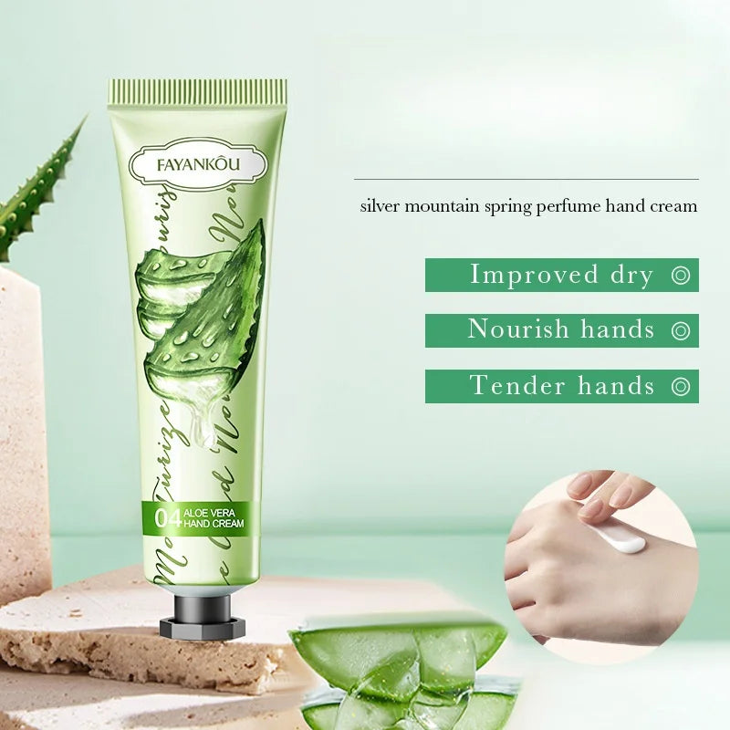 Hydrating Aloe Vera Hand Cream for Dry Skin